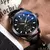 Skrox original esportes homem relógio de couro safira azul dial luminoso movimento automático relógio mecânico à prova dwaterproof água relógios pulso - comprar online