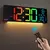 Grande Relógio de Parede Digital com Controle Remoto, Big LED, Alarme Duplo, 8 RGB Cores, Relógio Eletrônico, 16,2 em