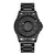 Masculino magnético metal grânulo ponteiro quartzo relógio de pulso, relógio preto, caixa de aço inoxidável, relógio casual masculino, mostrador concospectivo, novo - Turinshop virtual