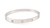 Brazalete C con piedra plata