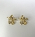 Aretes flor grande oro