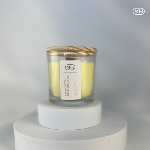Vela Aromática de Bergamota – Frescor Cítrico e Sofisticação Olfativa