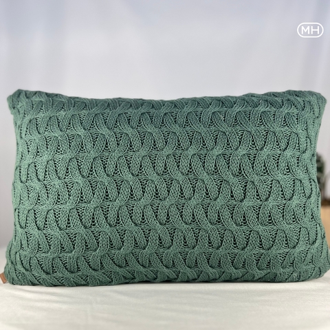 Almofada em Tricot Cestaria 60x40 – Aconchego e Textura com Estilo Atemporal