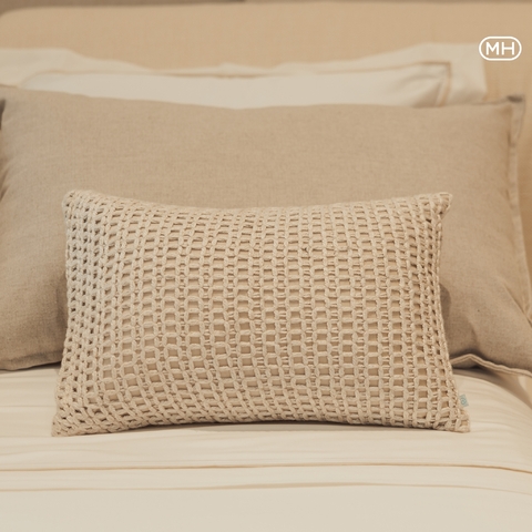 Almofada Boho Moss Home 50x30 cm – Estilo Despojado com Toque Artesanal