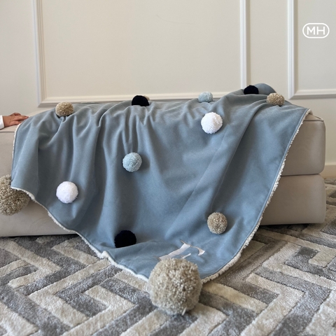 Manta Pompom Kids Moss Home - 90x110
