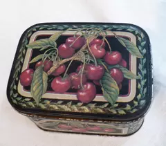 Lote latita lata cerezas y frutillas vintage - María Eugenia Mensa