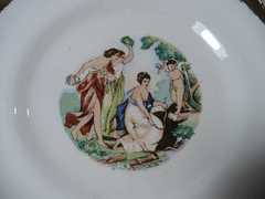 Plato escena antigua chicoloza fina (sin pie) - comprar online