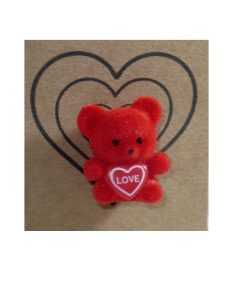 Pin retro osito felpa rojo love - comprar online
