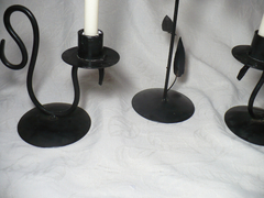 Candelabros vintage antiguos metal x3 en internet