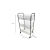 Carrito de alambre reforzado de 3 estantes gris - comprar online