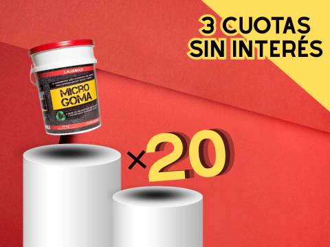 COMBO X20 PARA 340 METROS CUADRADOS - MICROGOMA TRADICIONAL X 22 KG - comprar online