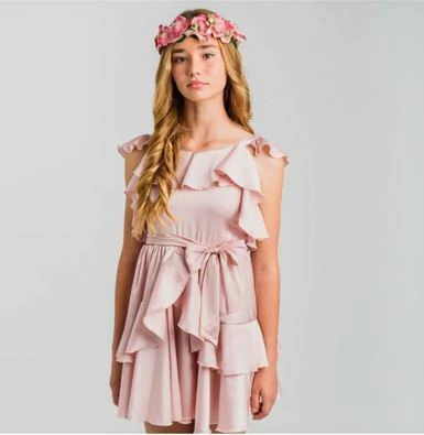 La ormiga Vestido - regular fit - 100% algodón - rosa