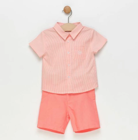LOLA PALACIOS - Conjunto Camisa + Bermudas - Coral