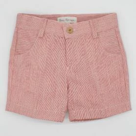 FINA EJERIQUE - Bermudas - 100% algodón - de rayas - rojo