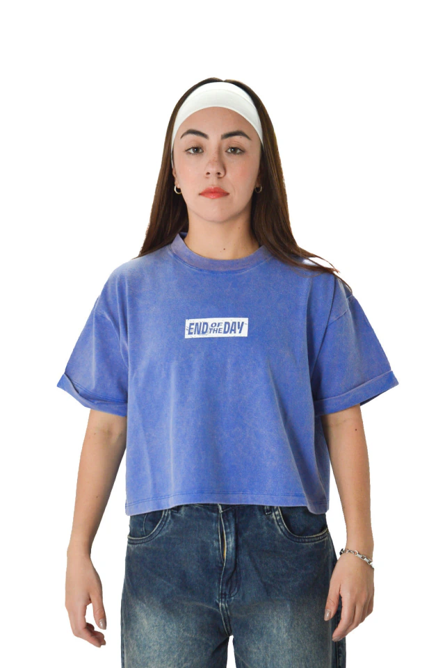 CROP TOP END OF THE DAY BLUE - Urbano, cómodo y fácil de combinar