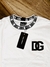 D&G Logo Collar T-shirt, Blanco/Negro, T: L en internet