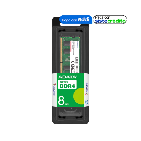 MEMORIA RAM DDR4 3200MHZ 8GB ADATA - PORTATIL - comprar en línea