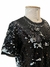 Blusa Insp de Paitê Bicolor com Zíper nas Costas - Tamanho M