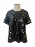Blusa Insp de Paitê Bicolor com Zíper nas Costas - Tamanho M na internet