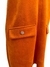 Vestido Zara de Suede Laranja com Botões de Strass - Brechó Trésor By Saia da Filó