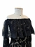 Blusa Skazi Ombro a Ombro de Renda e Tule