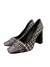 Sapato Jorge Bischoff de Couro com Tweed Azul e Branco
