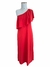 Vestido Mirela Moretto de um Ombro Só Vermelho de Malha na internet