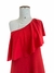 Vestido Mirela Moretto de um Ombro Só Vermelho de Malha - Brechó Trésor By Saia da Filó