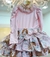 Conjunto Rosa de Inverno - Body Manga Longa com Saia
