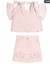 Conjunto Feminino Charpey - Bata com Laço e Saia Bordada