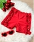 Shorts Yoyo - Malha Dry Fit com Laços, Babados e Aplicação em Pérolas