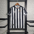 Camisa retrô Botafogo 1999/2000 listrada preta e branca com escudo antigo