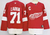 Camisa NHL Detroit Red Wings Fanatics Jersey Vermelha – vista frontal com logo dos Red Wings