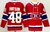 Camisa NHL Montreal Canadiens Fanatics Vermelha – vista frontal com logo dos Canadiens