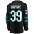 Camisa NHL San Jose Sharks Jersey Preta – vista traseira com logo do tubarão