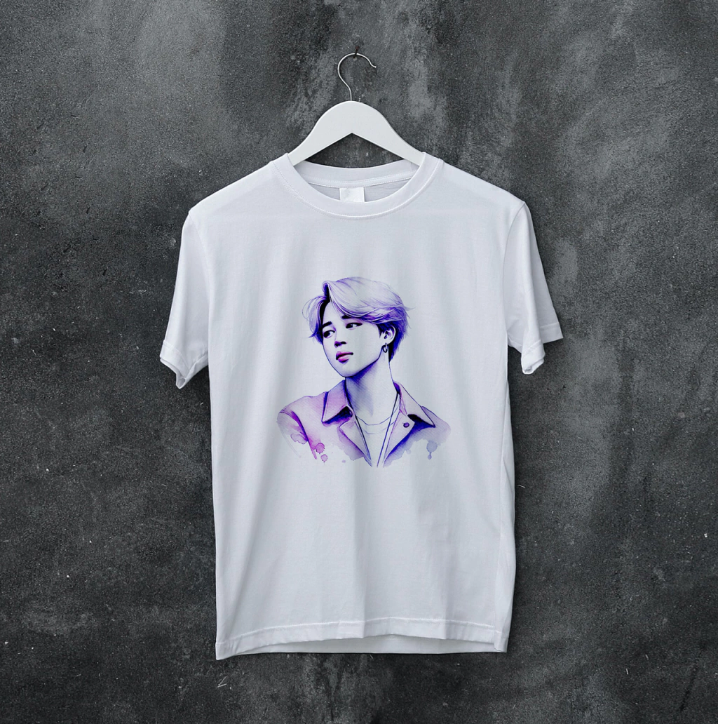 Camiseta Classic Jimin Aquarelada