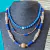 Collar de fimo azul y acrilicos - comprar online