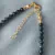 Collar Agata azul con corazón de oro lamindado en internet