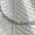 Collar de ágatas celeste y corazón dorado - comprar online