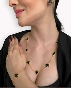 Pulseira Trevo Inspired 3Folhas no Banho de Ouro 18k - comprar online