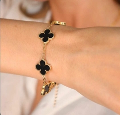 Pulseira Trevo Inspired 1Folhas no Banho de Ouro 18k - loja online