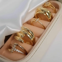 Anel 3Linhas Essence Banho de Ouro 18k - BellaPassione