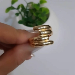 Anel Grace Linhas Banho de Ouro 18 k - BellaPassione