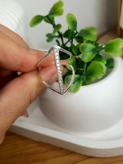 Anel Intense Cravejado Zircônia Banho de Ouro 18k - comprar online