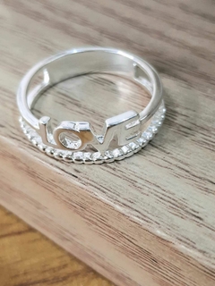 Anel Love Banho de Prata - comprar online