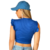 Blusinha Feminina Manga Curta Cor Azul - Ofertamix