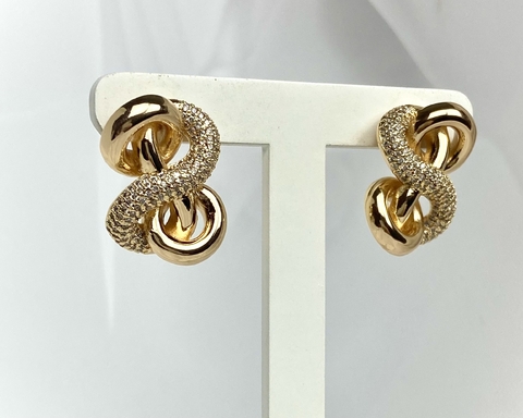 Brinco Semijoia com Zircônia