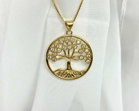 Colar/Corrente com Pingente de Árvore