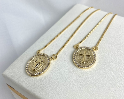 Colar Nossa Senhora das Graças com Zircônia