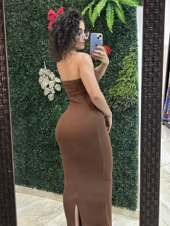 vestido luara marrom - comprar online